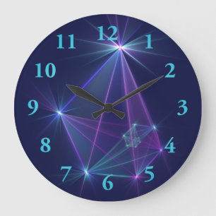 Konstellation, abstrakte Fantasy-Fraktalkunst Große Wanduhr