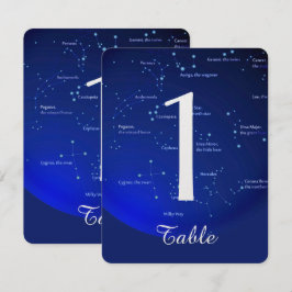 Konstellation auf Blue Wedding Tischnummer