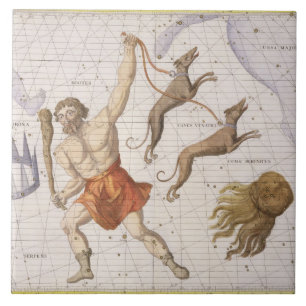 Konstellation Bootes, überziehen 20 'vom Atlas Fliese