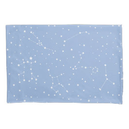 Konstellation der Astrologie Pastellblau-weiße Ste Kissenbezug