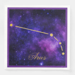Konstellation der Goldreihen auf der dunklen Galax Serviette