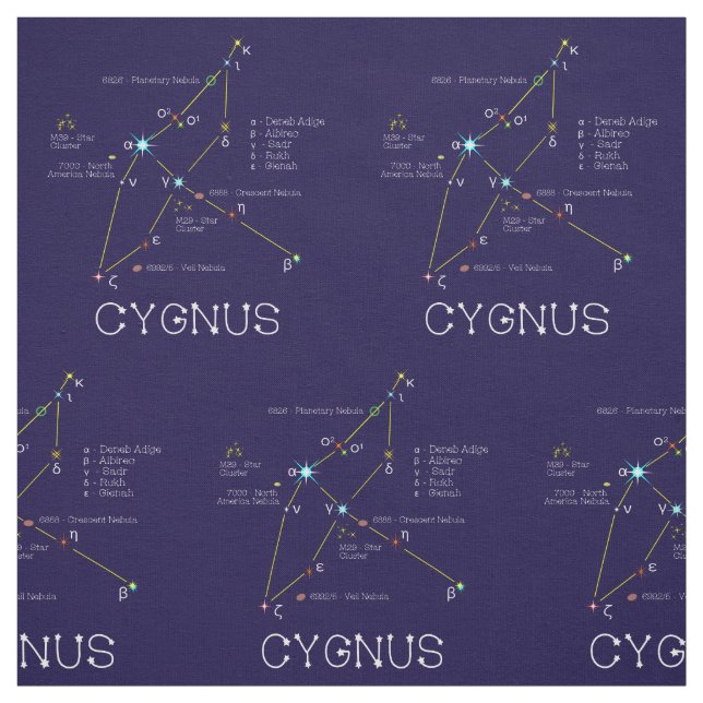 Konstellation der Sterne Cygnus oder Schwan Stoff (Muster)