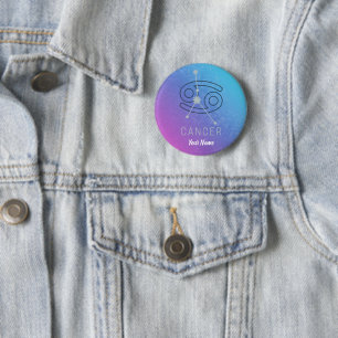 Konstellation des Horoskops für Krebs Zodiac Star Button