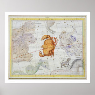Konstellation des Krebses, Platte 4 von "Atlas Coe Poster