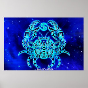 Konstellation des Krebses Poster