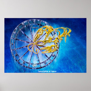 Konstellation des Krebses Poster