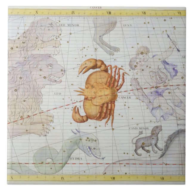 Konstellation des Krebses, überziehen 4 'vom Atlas Fliese (Vorderseite)