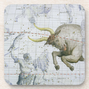 Konstellation des Stiers, überziehen 2 'vom Atlas Untersetzer