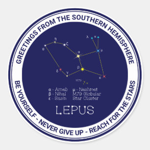 Konstellation Lepus Runder Aufkleber
