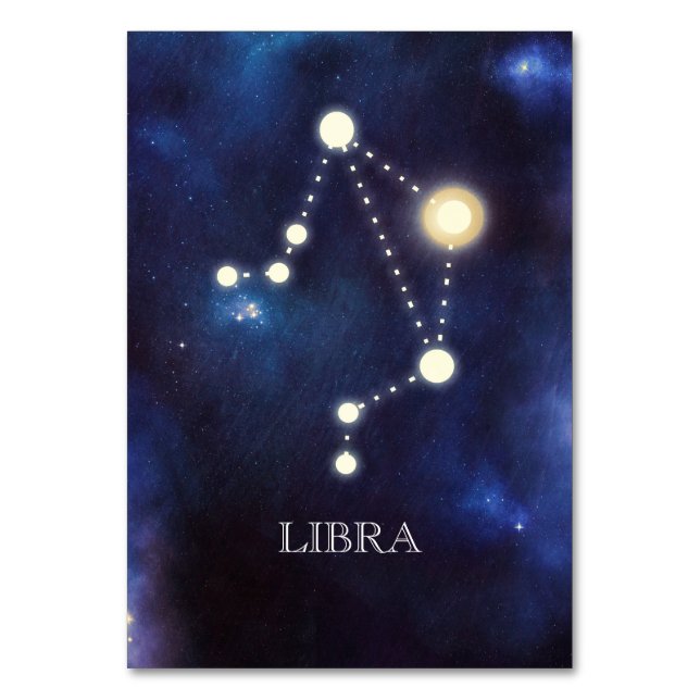 Konstellation | Libra | Hochzeitsstiftung Tischnummer (Vorderseite)