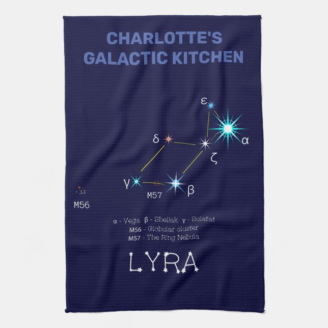 Konstellation Lyra Geschirrtuch (Vertikal)