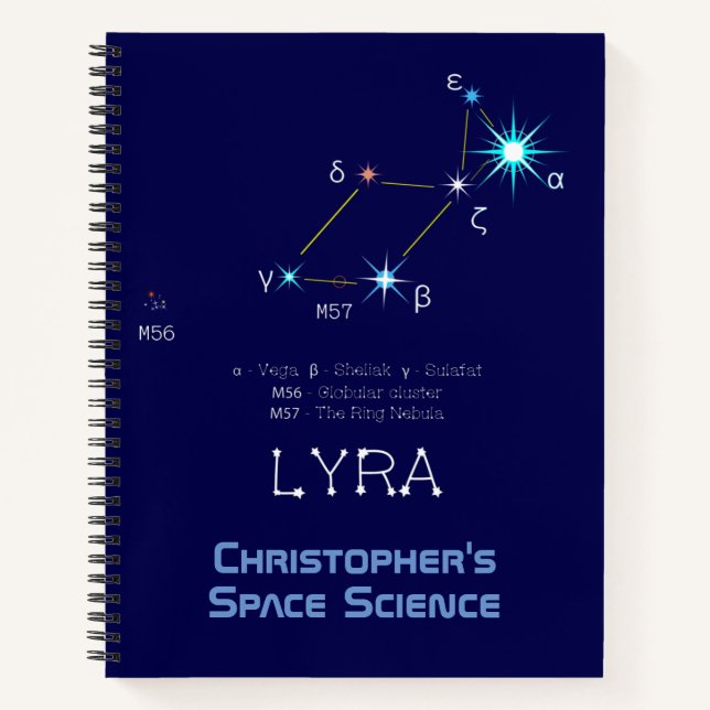 Konstellation Lyra Notizbuch (Vorderseite)