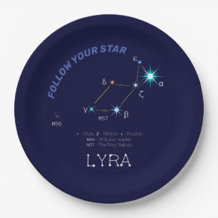 Konstellation Lyra Pappteller