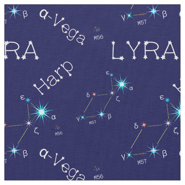 Konstellation Lyra Stoff (Nahaufnahme)