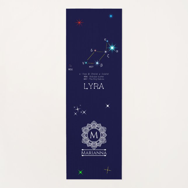 Konstellation Lyra Yogamatte (Vorderseite)