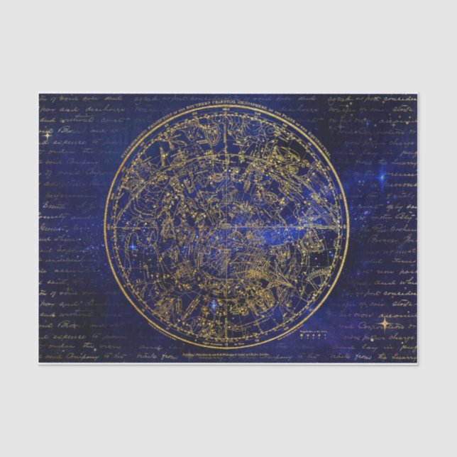 Konstellation - Nordhalbkugel - Entcoupage pa Seidenpapier (Vorderseite)