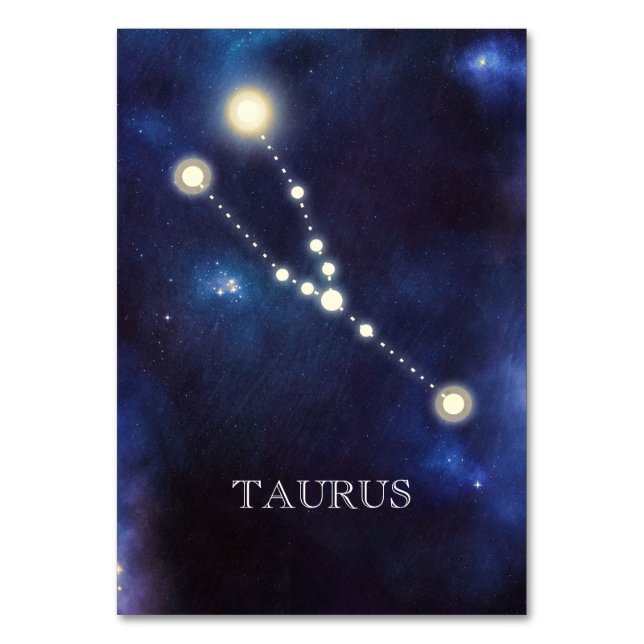 Konstellation | Taurus | Hochzeitsstiftung Tischnummer (Vorderseite)