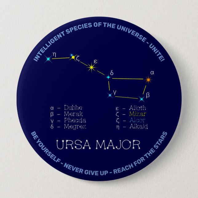 Konstellation Ursa Major Button (Vorderseite)