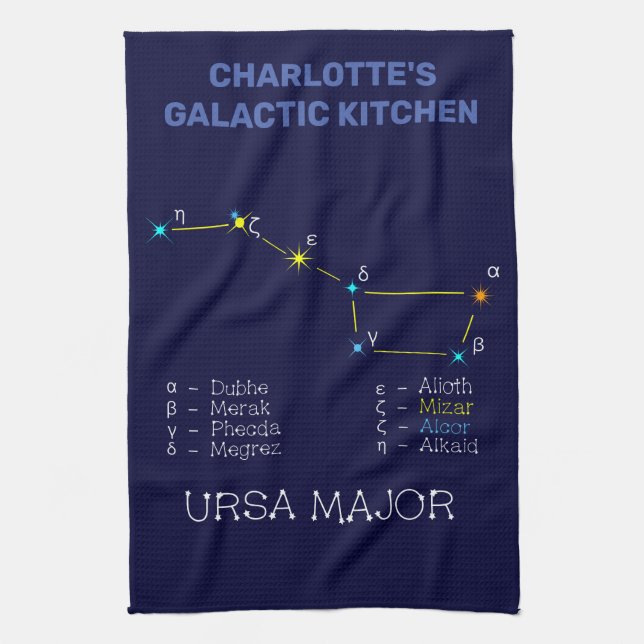 Konstellation Ursa Major Geschirrtuch (Vertikal)