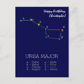 Konstellation Ursa Major Postkarte