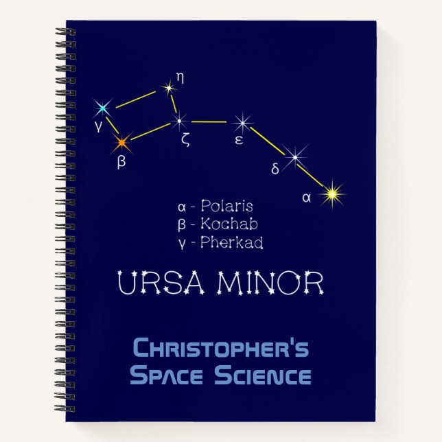 Konstellation Ursa Minor Notizbuch (Vorderseite)