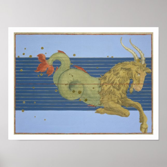 Konstellation von Capricorn, von "Uranometria" dur Poster (Vorne)