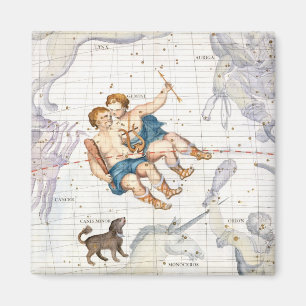 Konstellation Zwillinge mit Canis-Minderjährigem, Magnet