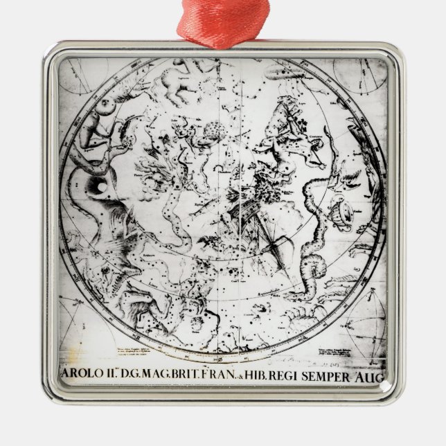 Konstellationen der südlichen Hemisphäre Silbernes Ornament (Vorne)