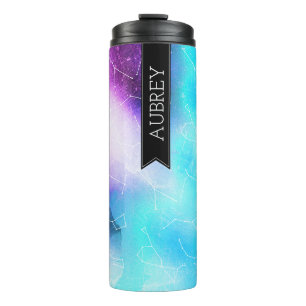 Konstellationen des lila Blauen Raupennebels Thermosbecher