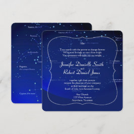 Konstellationen zur Blauen Hochzeit Einladung