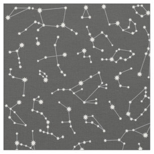 Konstellations-Gewebe - Holzkohle Stoff