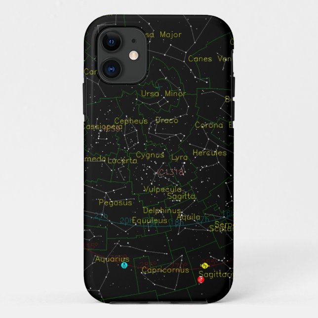 Konstellations-Karte des Himmels Case-Mate iPhone Hülle (Rückseite)