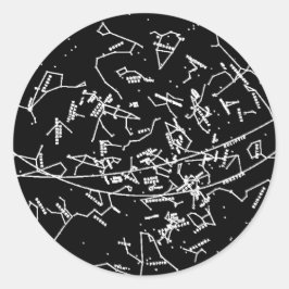 Konstellationsaufkleber Runder Aufkleber