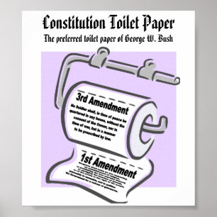 Konstitutions-Toilettenpapier-Plakat Poster