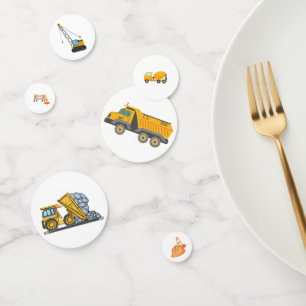 Konstruktion-LKW-Geburtstag Konfetti