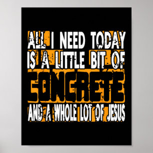 Konstruktion und Jesus Bauarbeiter Glaube Poster
