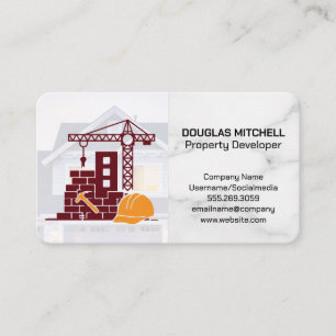 Konstruktionsbaulogo Wohnhaus Visitenkarte