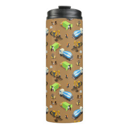 Konstruktionsfahrzeug und Arbeitsmuster Thermosbecher