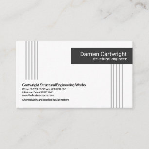 Konstruktionsingenieur für Minimalistische Grau-V Visitenkarte