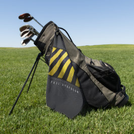 Konstruktionsingenieur für schwarzgelbe Streifen Golfhandtuch