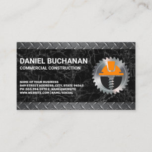 Konstruktionslogo Steel Business Card Visitenkarte