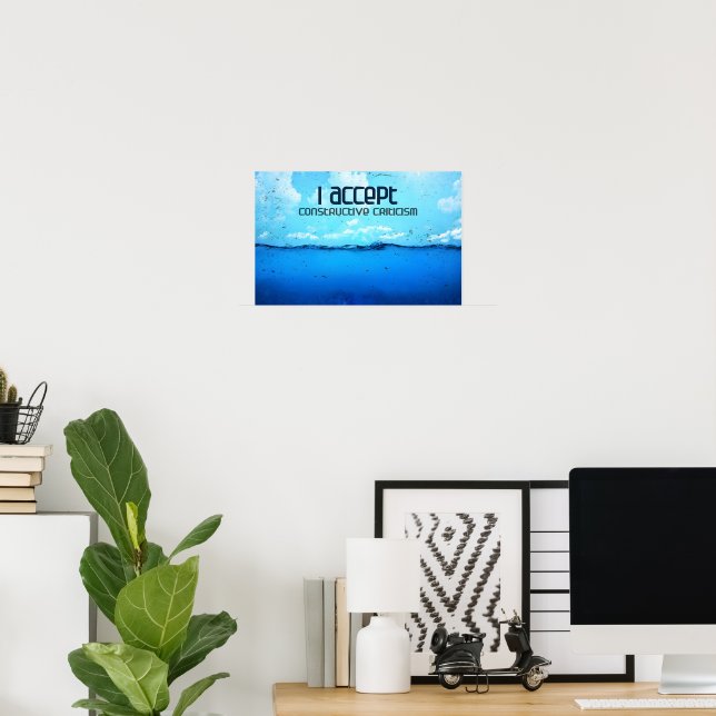 "konstruktive Kritik" Motivation Affirmation Poster (Heimbüro)