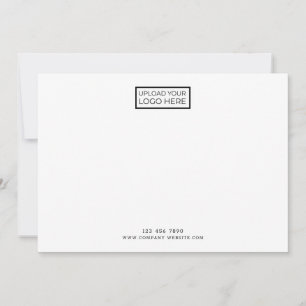 Kontakt für das Branding Minimalistischer Firmenlo Mitteilungskarte