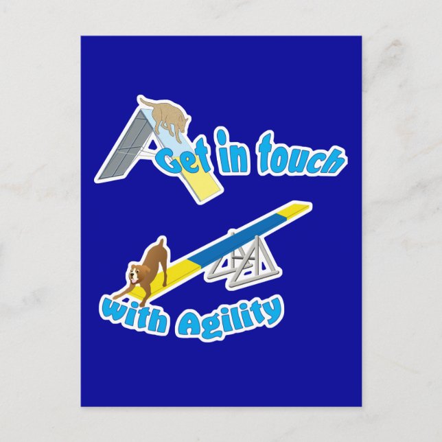 Kontakt mit Agility aufnehmen Postkarte (Vorderseite)