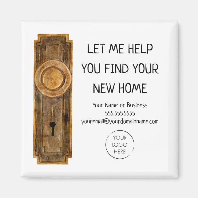 Kontaktaufnahme mit dem Realtor-Marketing mit dem  Magnet (Vorne)