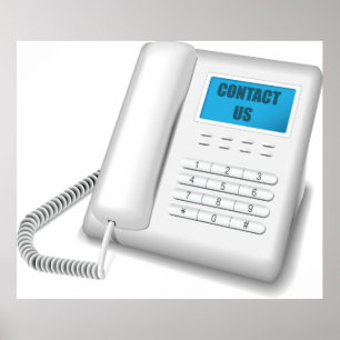 Kontaktieren Sie uns Telefon Poster