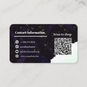 Kontaktinformationen und QR-Code für benutzerdefin Visitenkarte