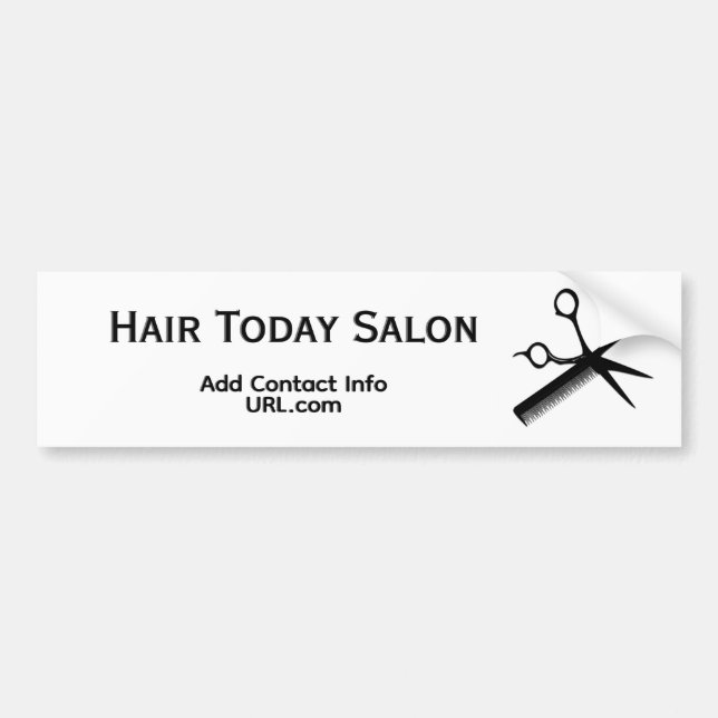 Kontaktinformationen zu Beautician Design Business Autoaufkleber (Vorne)