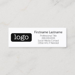 Kontaktinformationen zu Office- oder Firmenlogos Mini Visitenkarte