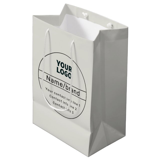 Kontaktinformationen zu Retro-Modern Business oder Mittlere Geschenktüte (Vorderseite Schrägansicht)